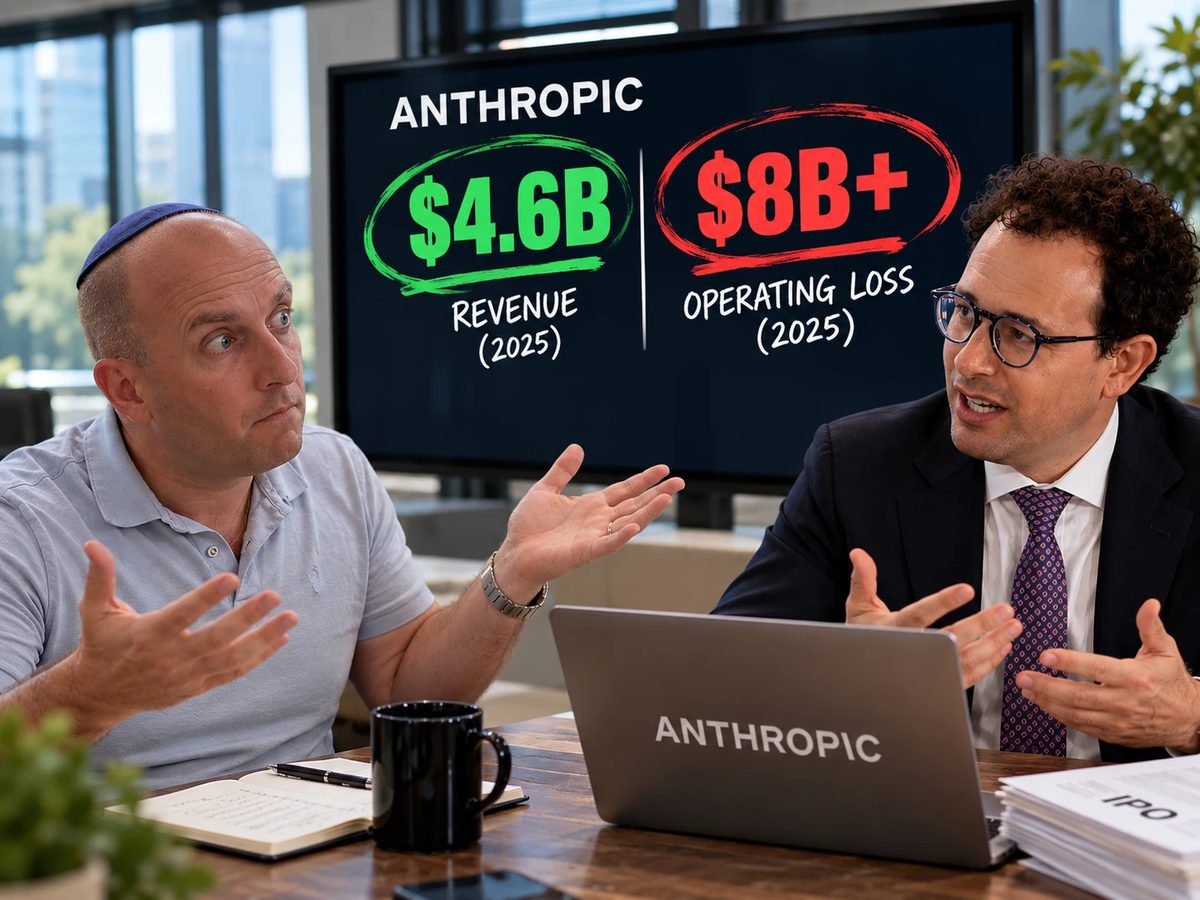 Illustration of Anthropic's 2025 finances: $4.6B in revenue against an $8B-plus operating loss